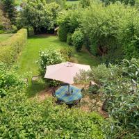 Terrasse du gîte vue de la chambre à l'étage
